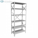 estante de aço com X fundo X lateral