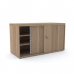 Conjunto Mesa Reta Armário Baixo com 2 Prateleiras