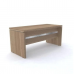 Conjunto Mesa Reta Armário Baixo com 2 Prateleiras