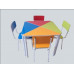 Mesa escolar de atividades infantil